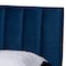 Baxton Studio Clare Navy Blue Velvet Full Size Panel Bed with Tufted Headboard 163-10498 - alternate 2